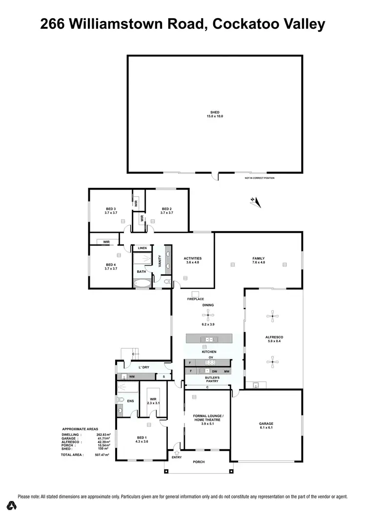 Floorplan of Homely house listing, 266 Williamstown Road, Cockatoo Valley SA 5351
