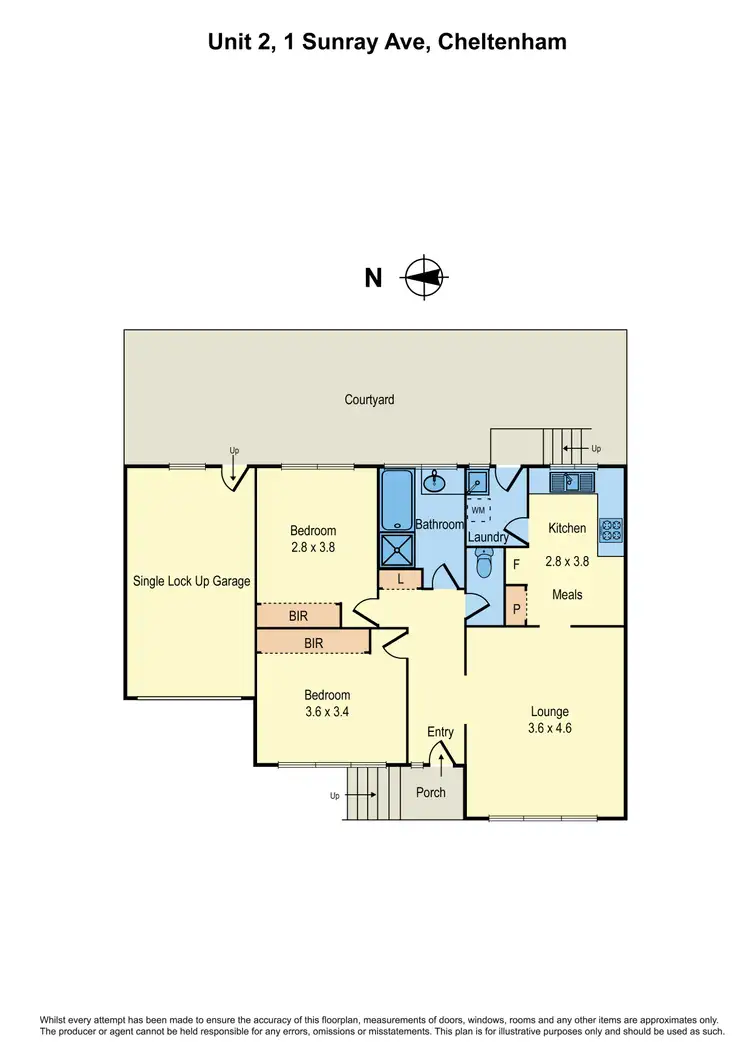 Floorplan of Homely unit listing, 2/1 Sunray Avenue, Cheltenham VIC 3192