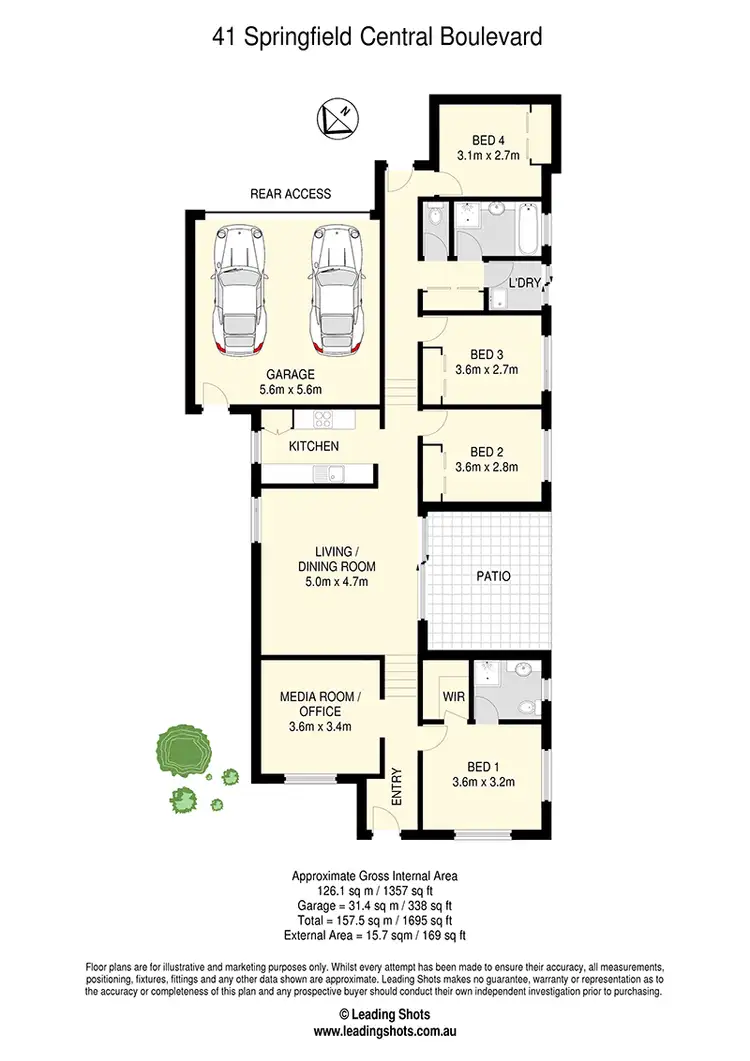 Floorplan of Homely house listing, 41 Springfield Central Boulevard, Springfield Lakes QLD 4300