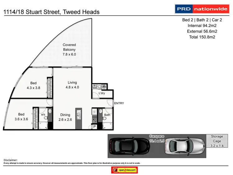 Floorplan of Homely apartment listing, 1114/18 Stuart Street, Tweed Heads NSW 2485