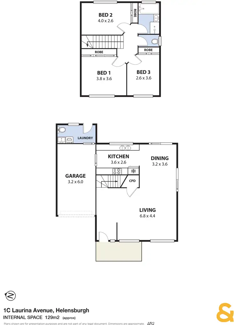 Floorplan of Homely townhouse listing, 1c Laurina Avenue, Helensburgh NSW 2508