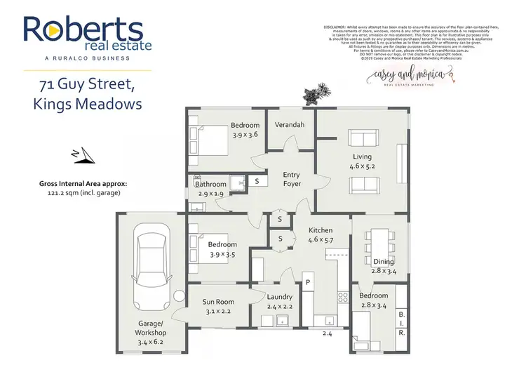Floorplan of Homely house listing, 71 Guy St, Kings Meadows TAS 7249