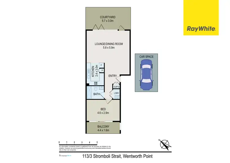 Floorplan of Homely apartment listing, 113/3 Stromboli Strait, Wentworth Point NSW 2127
