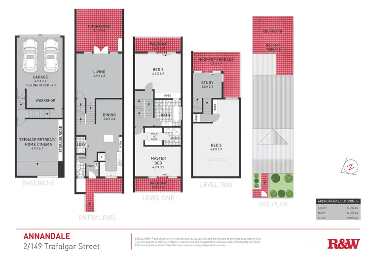 Floorplan of Homely townhouse listing, 2/149 Trafalgar Street, Annandale NSW 2038