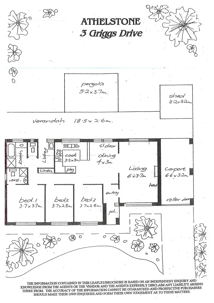 Floorplan of Homely house listing, 3 Griggs Drive, Athelstone SA 5076