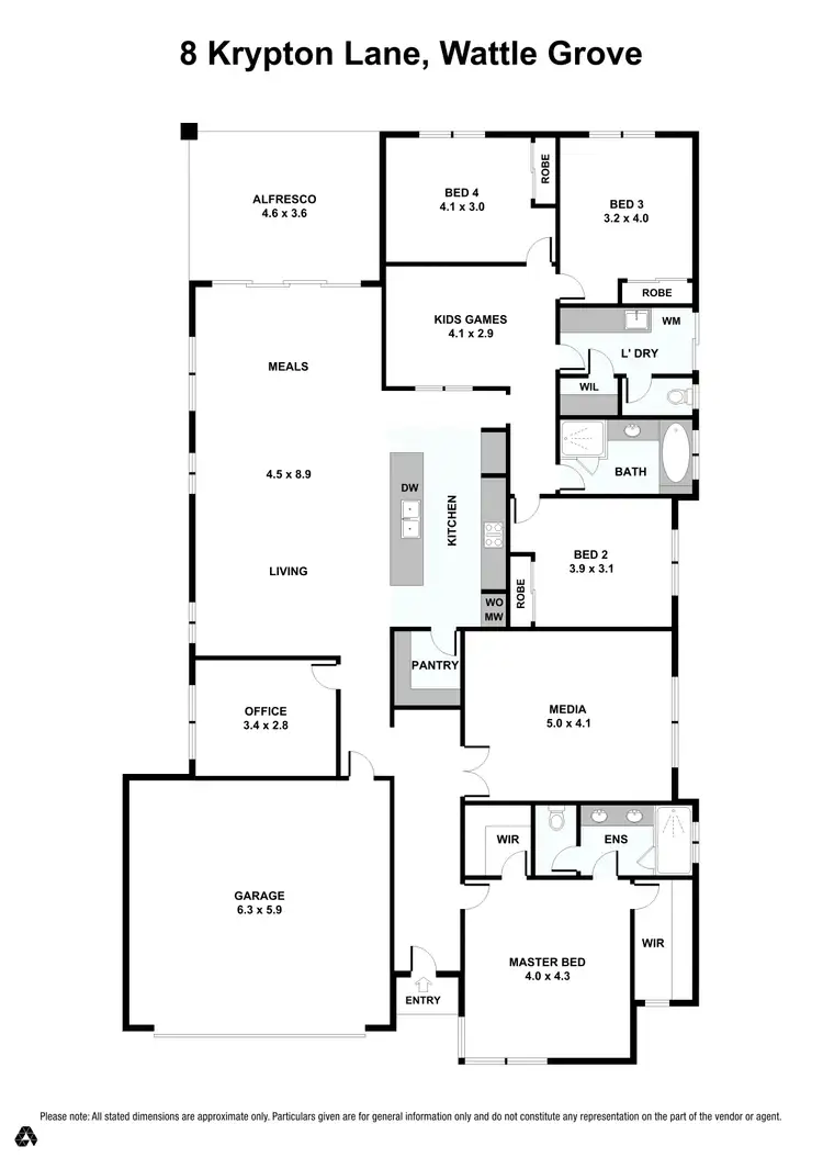 Floorplan of Homely house listing, 8 Krypton Lane, Wattle Grove WA 6107