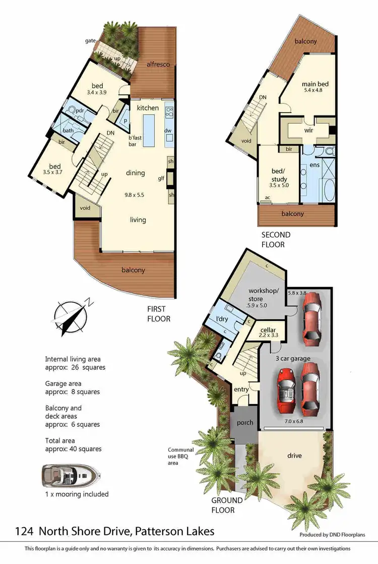 Floorplan of Homely house listing, 124 North Shore Drive, Patterson Lakes VIC 3197
