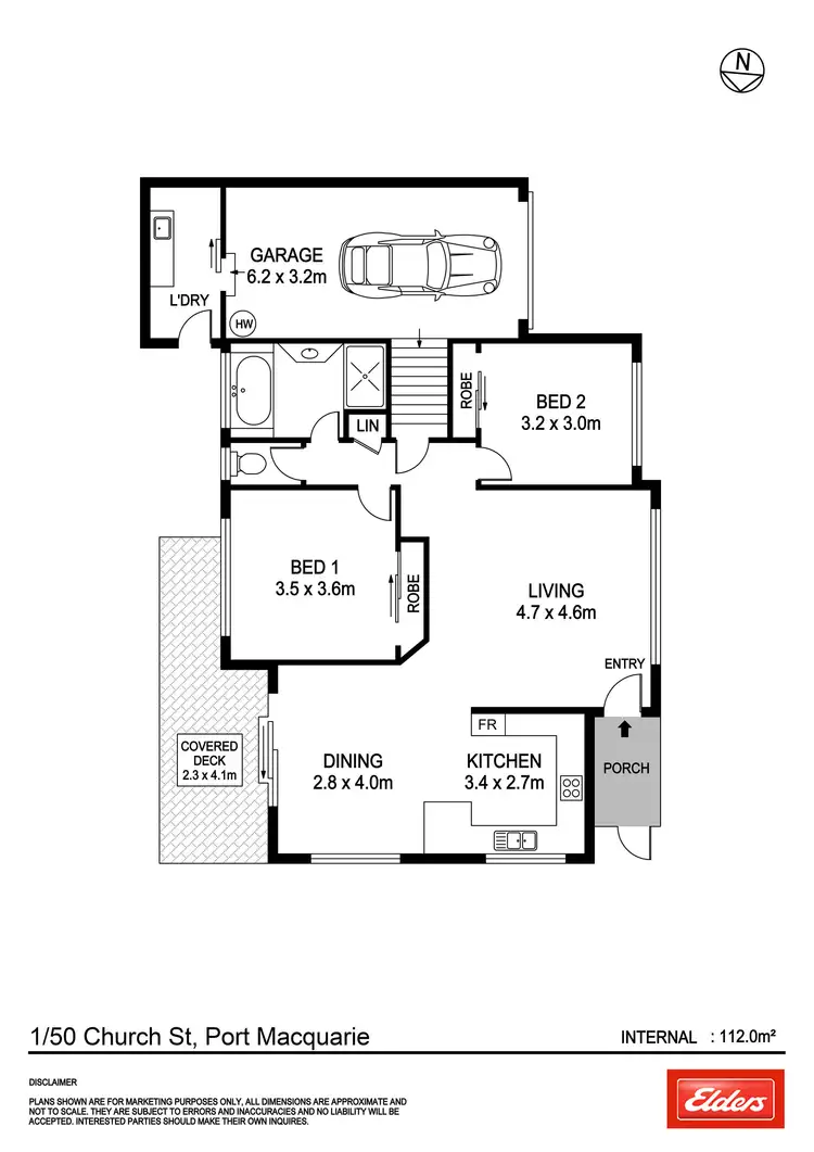 Floorplan of Homely villa listing, 1/50 Church Street, Port Macquarie NSW 2444