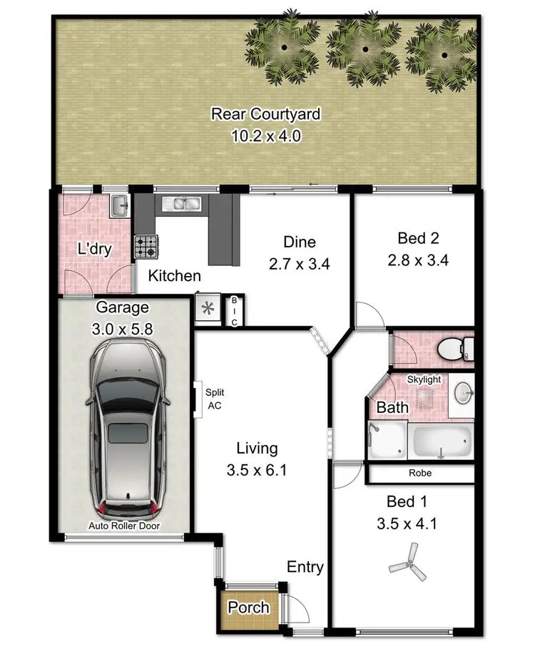 Floorplan of Homely unit listing, 3/146 Raglan Avenue, South Plympton SA 5038