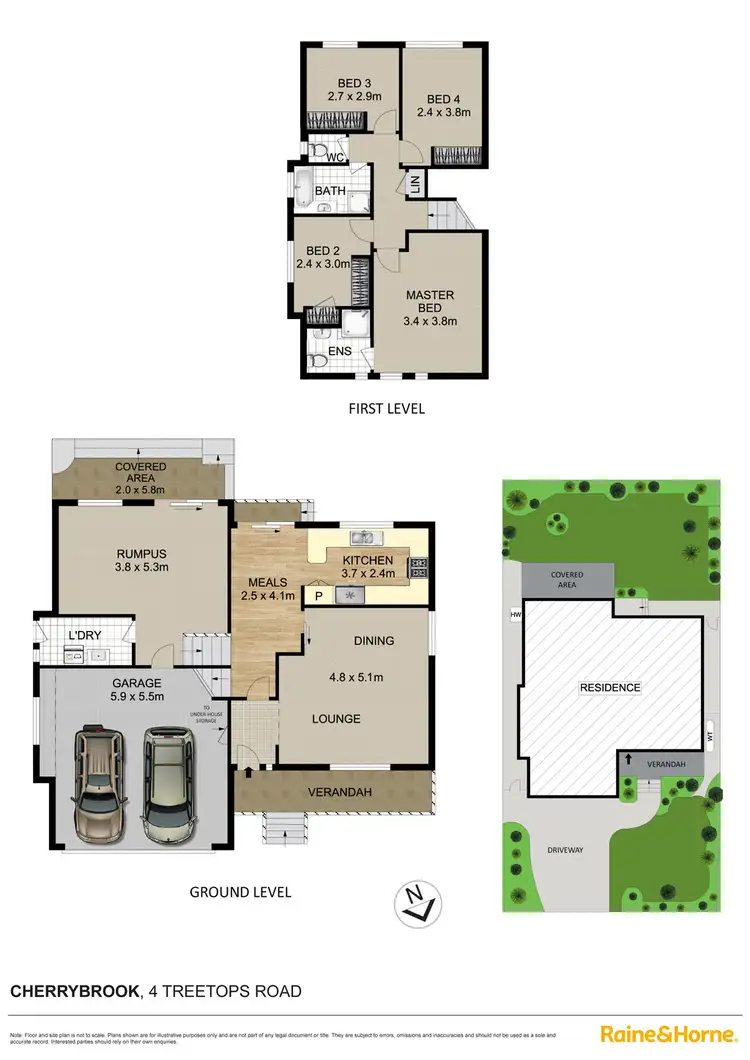 Floorplan of Homely house listing, 4 Treetops Road, Cherrybrook NSW 2126