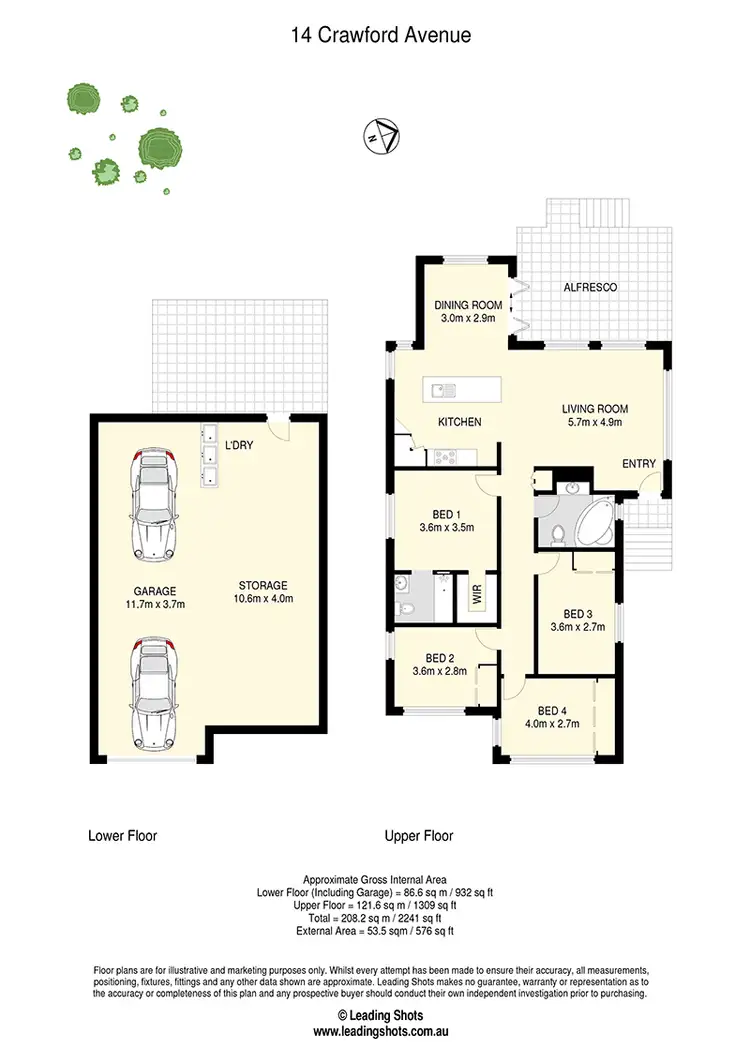 Floorplan of Homely house listing, 14 Crawford Avenue, Stafford QLD 4053