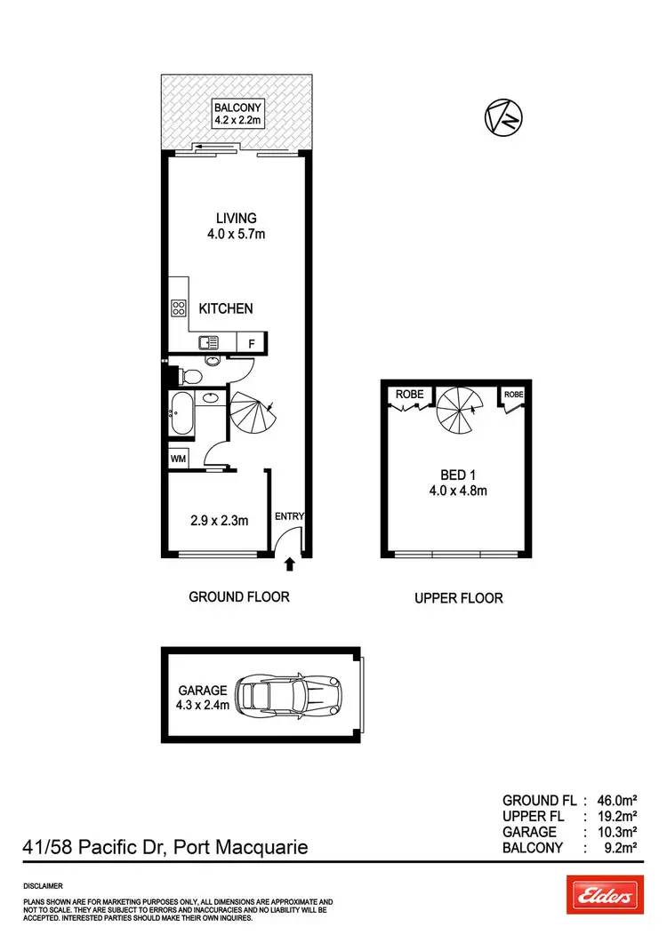 Floorplan of Homely unit listing, 41/58 Pacific Drive, Port Macquarie NSW 2444