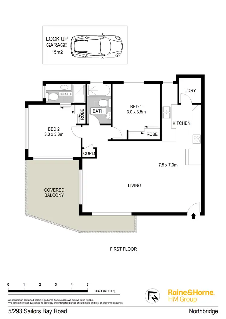 Floorplan of Homely apartment listing, 5/293-299 Sailors Bay Road, Northbridge NSW 2063