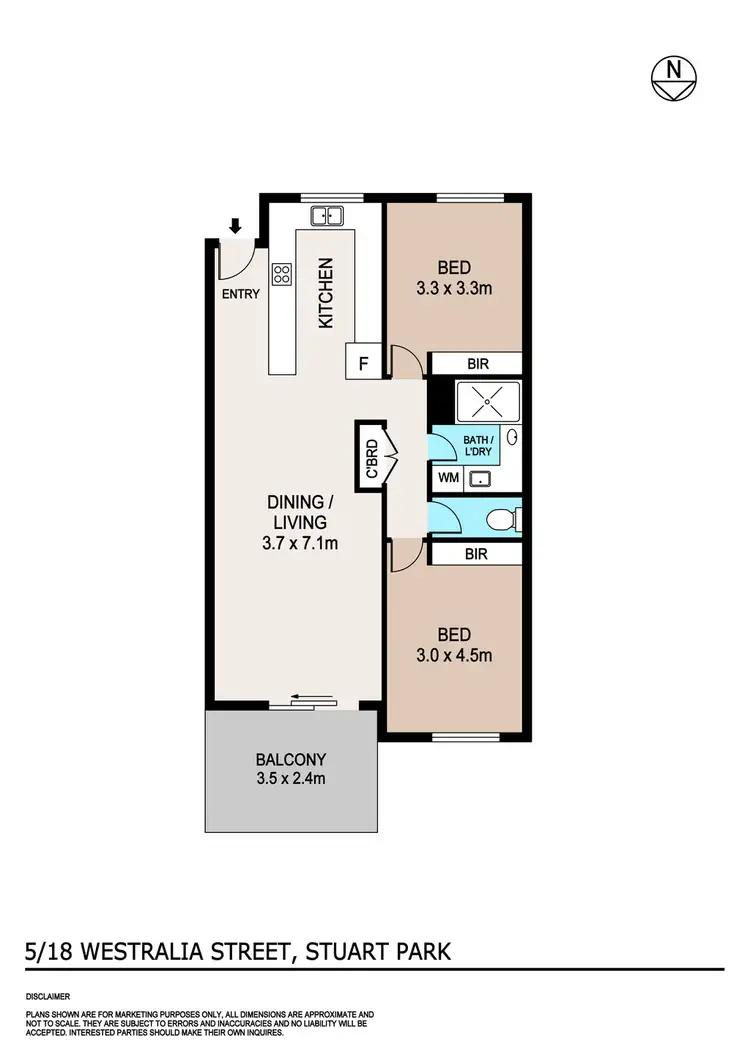 Floorplan of Homely unit listing, 5/18 Westralia Street, Stuart Park NT 820