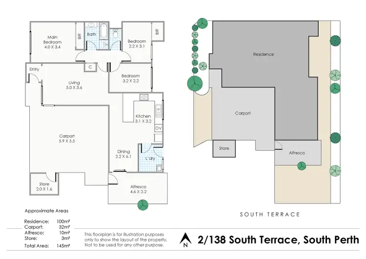 Floorplan of Homely villa listing, 2/138 South Terrace, South Perth WA 6151