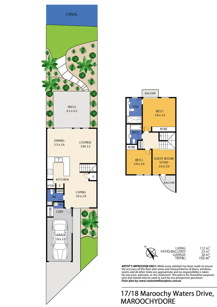 Floorplan of Homely unit listing, 17/18 Maroochy Waters Drive, Maroochydore QLD 4558