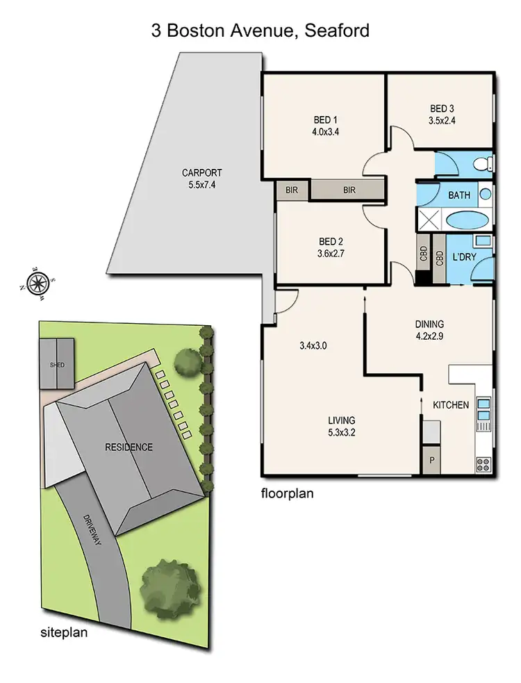 Floorplan of Homely house listing, 3 Boston Avenue, Seaford VIC 3198