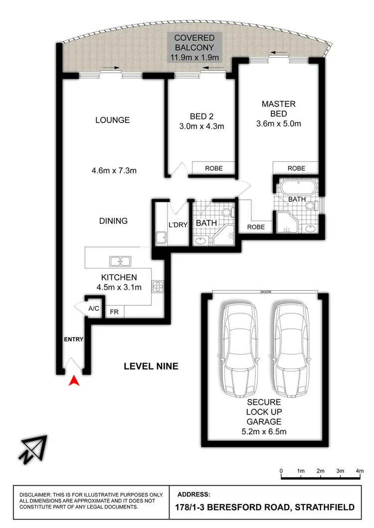 Floorplan of Homely apartment listing, 178/1-3 Beresford Road, Strathfield NSW 2135