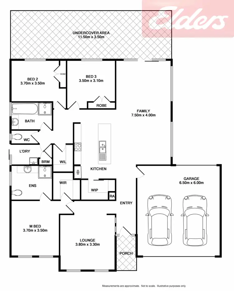 Floorplan of Homely house listing, 3 Inwood Crescent, Wodonga VIC 3690