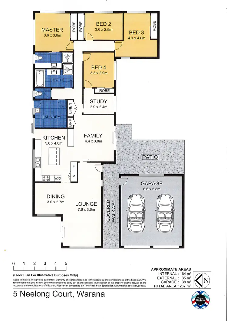 Floorplan of Homely house listing, 5 Neelong Court, Warana QLD 4575