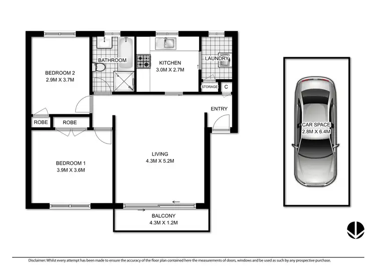Floorplan of Homely apartment listing, 9/20-22 Hampden Road, Artarmon NSW 2064