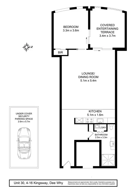 Floorplan of Homely apartment listing, 30/4-16 Kingsway, Dee Why NSW 2099