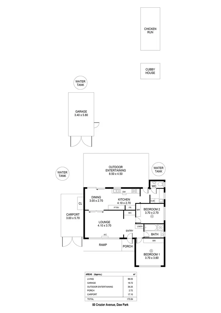 Floorplan of Homely house listing, 50 Crozier Ave, Daw Park SA 5041