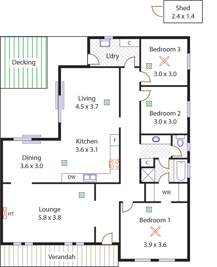 Floorplan of Homely house listing, 42 Jenkins Drive, Salisbury Park SA 5109