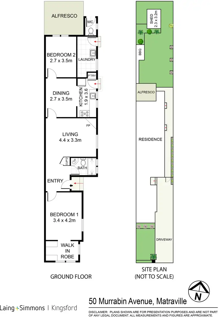 Floorplan of Homely semi-detached listing, 50 Murrabin Avenue, Matraville NSW 2036