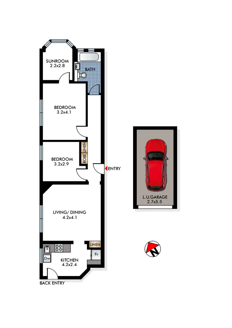 Floorplan of Homely apartment listing, 2/14 Francis Street, Bondi Beach NSW 2026