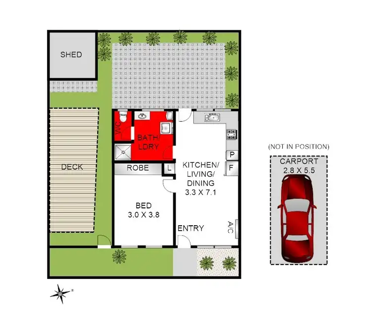 Floorplan of Homely unit listing, 9/371 High Street, Belmont VIC 3216