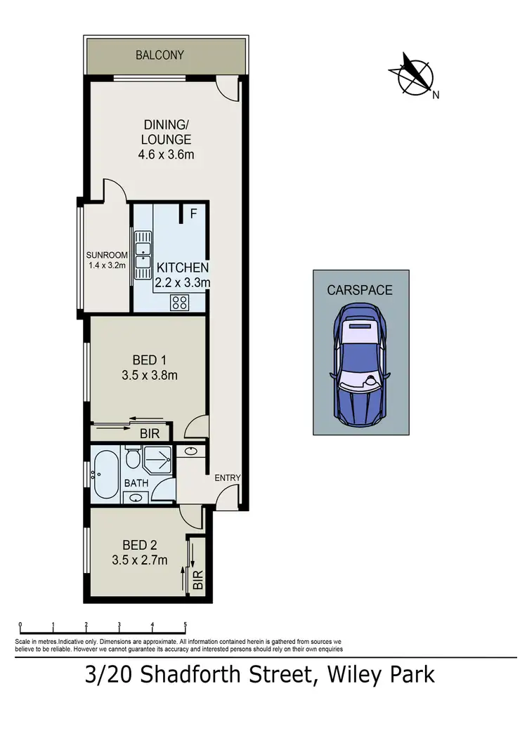 Floorplan of Homely unit listing, 3/20 Shadforth Street, Wiley Park NSW 2195