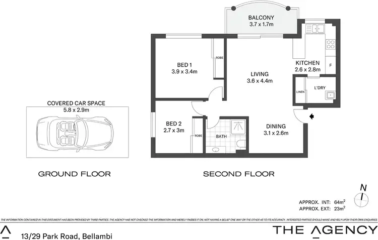 Floorplan of Homely apartment listing, 13/29 Park Road, Bellambi NSW 2518