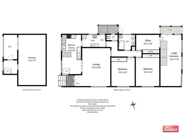 Floorplan of Homely unit listing, 2/34 West Park Grove, Park Grove TAS 7320