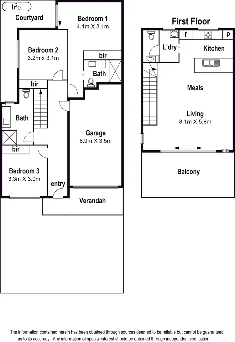 Floorplan of Homely house listing, 2/66 Collins Street, Thornbury VIC 3071