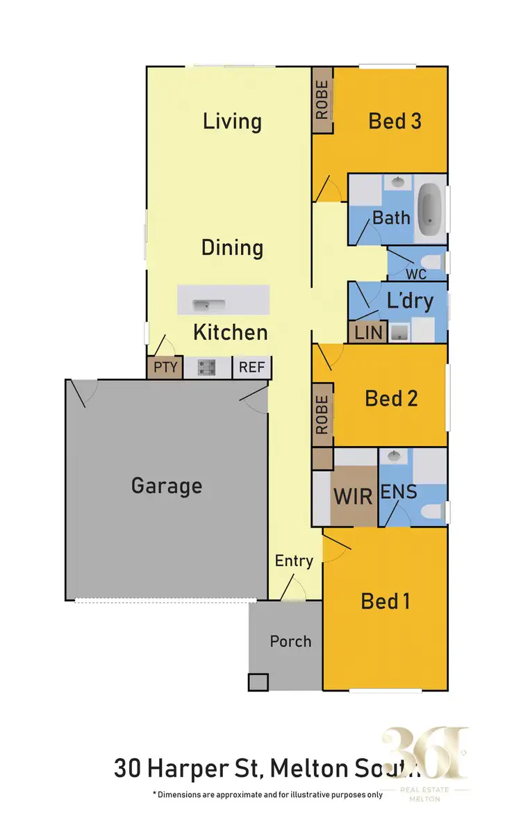 Floorplan of Homely house listing, 30 Harper Street, Melton South VIC 3338