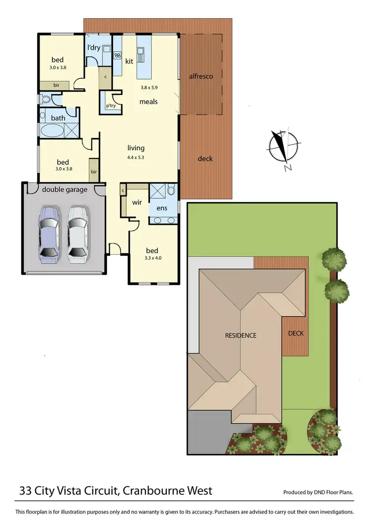 Floorplan of Homely house listing, 33 City Vista Circuit, Cranbourne West VIC 3977