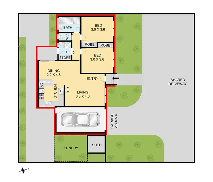 Floorplan of Homely unit listing, 1/69 Fryers Road, Highton VIC 3216