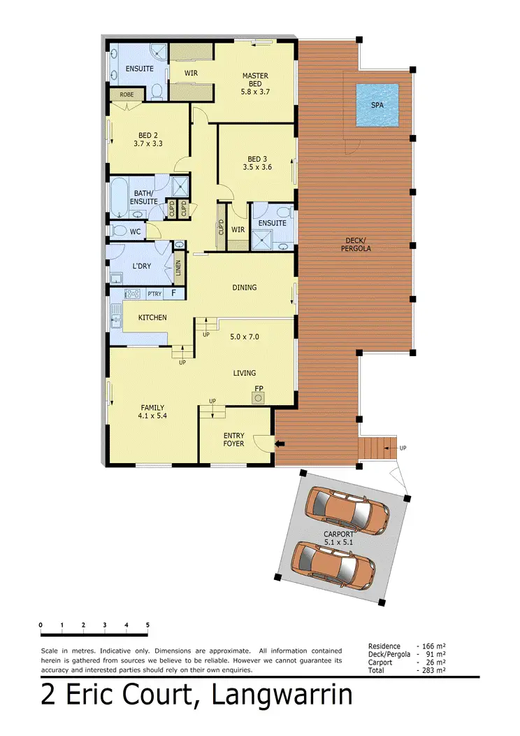 Floorplan of Homely house listing, 2 Eric Court, Langwarrin VIC 3910