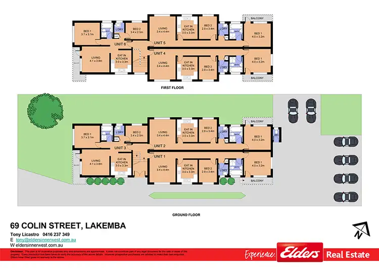 Floorplan of Homely block of units listing, 69 Colin Street, Lakemba NSW 2195