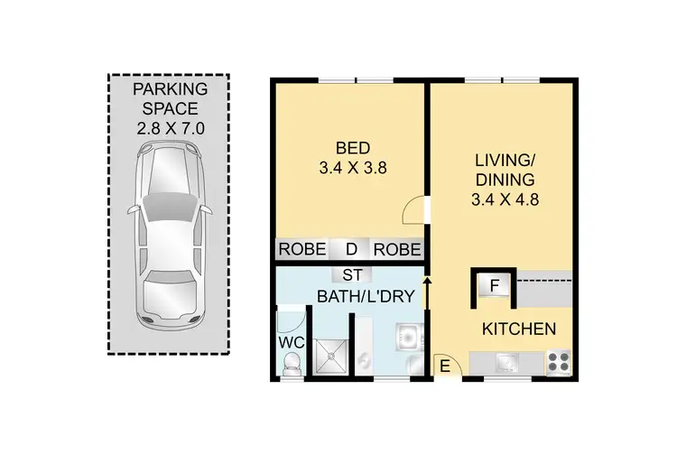 Floorplan of Homely unit listing, 4/24 North Valley Road, Highton VIC 3216