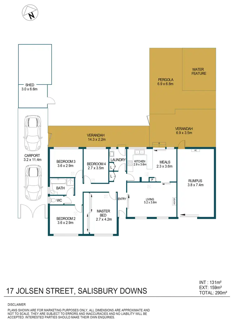 Floorplan of Homely house listing, 17 Jolsen Street, Salisbury Downs SA 5108