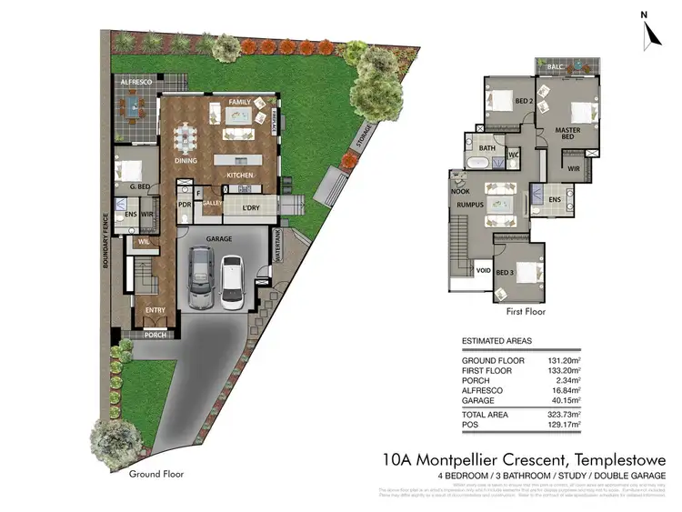 Floorplan of Homely house listing, 10A Montpellier Crescent, Templestowe Lower VIC 3107