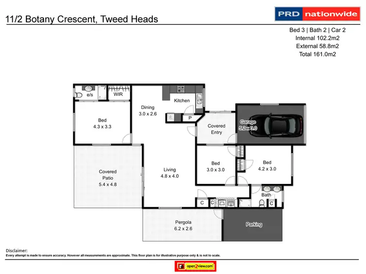 Floorplan of Homely townhouse listing, 11/2 Botany Crescent, Tweed Heads NSW 2485
