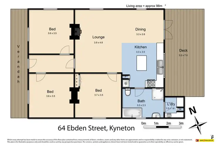 Floorplan of Homely house listing, 64 Ebden Street, Kyneton VIC 3444