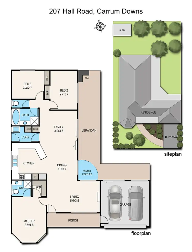 Floorplan of Homely house listing, 207 Hall Road, Carrum Downs VIC 3201