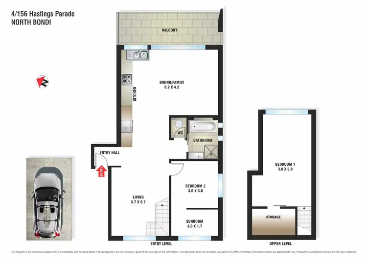 Floorplan of Homely apartment listing, 4/156 Hastings Parade, North Bondi NSW 2026