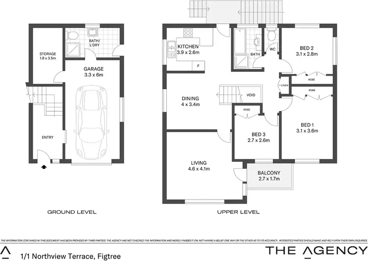 Floorplan of Homely townhouse listing, 1/1 Northview Terrace, Figtree NSW 2525