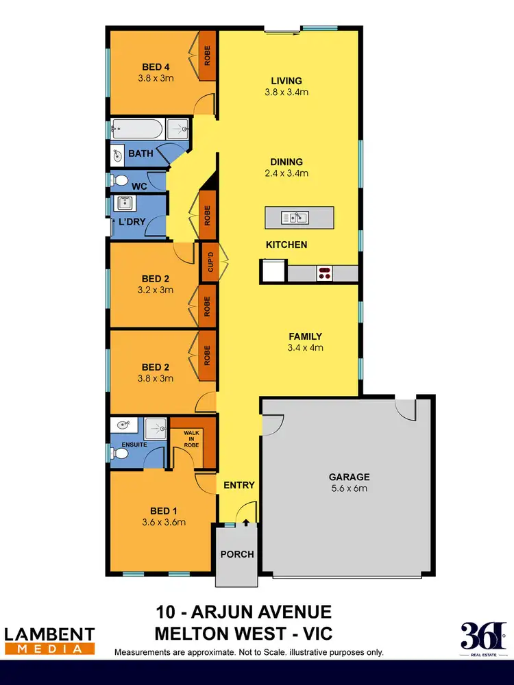 Floorplan of Homely house listing, 10 Arjun Avenue, Harkness VIC 3337