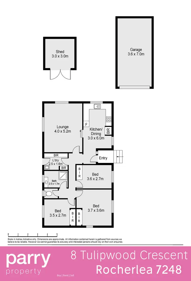 Floorplan of Homely house listing, 8 Tulipwood Crescent, Rocherlea TAS 7248